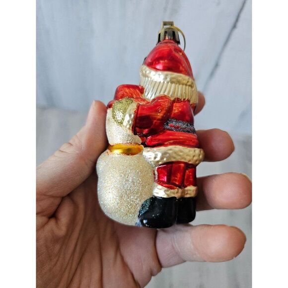 Santa snowman gingerbread ornament red Xmas tree lot set - Picture 4 of 13